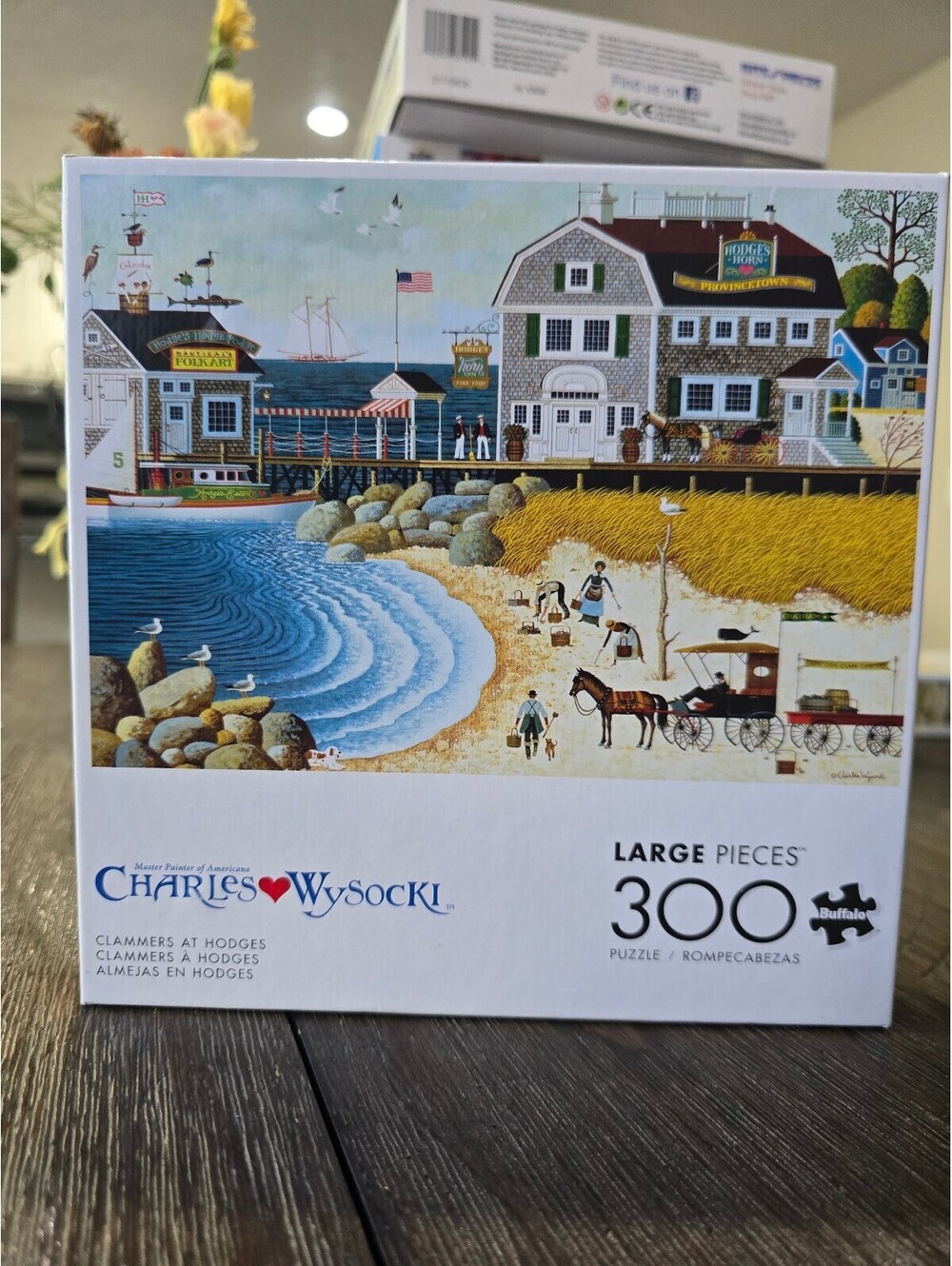 Charles Wysocki Clammers at Hodges 300 Pc Large Piece Jigsaw Puzzle Complete